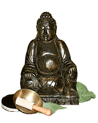 Buddha und Klangschale